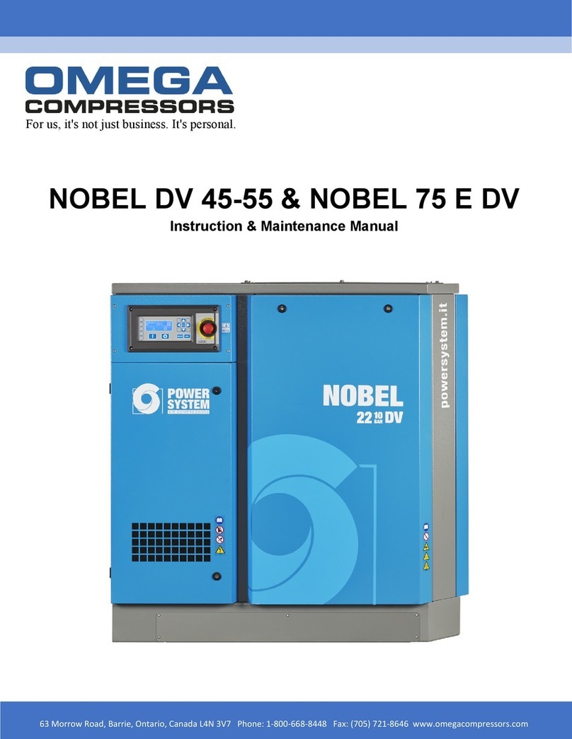 OMEGA COMPRESSORS NOBEL 45 DV Instruction & maintenance manual