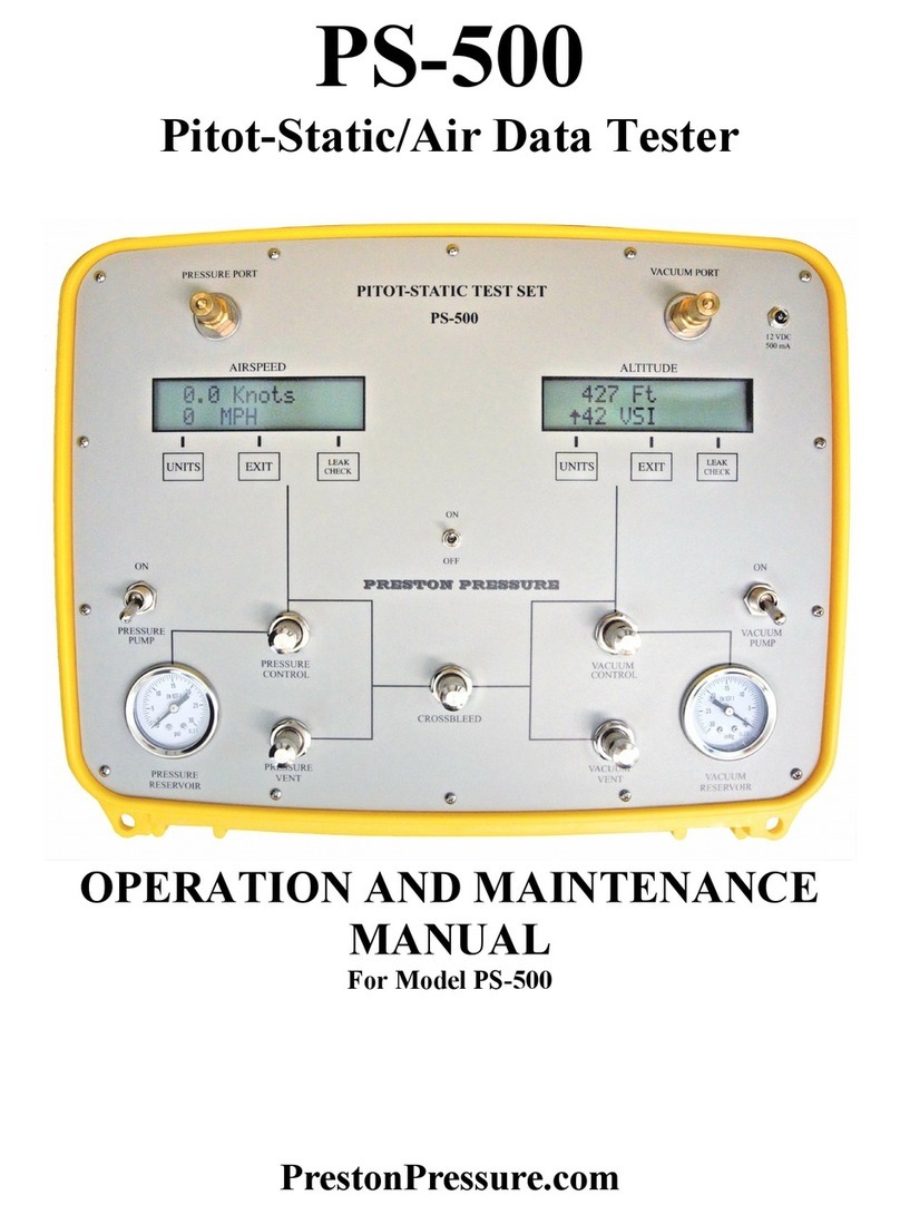PRESTON PRESSURE PS-500 User and maintenance manual