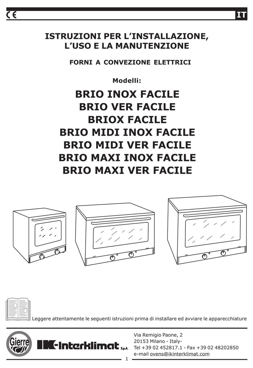 IK-INTERKLIMAT GIERRE BRIO INOX FACILE Instructions for installation, use and maintenance