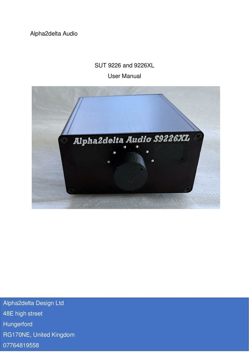 Alpha2delta Audio SUT 9226 user manual