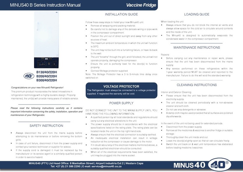 minus40 B Series instruction manual
