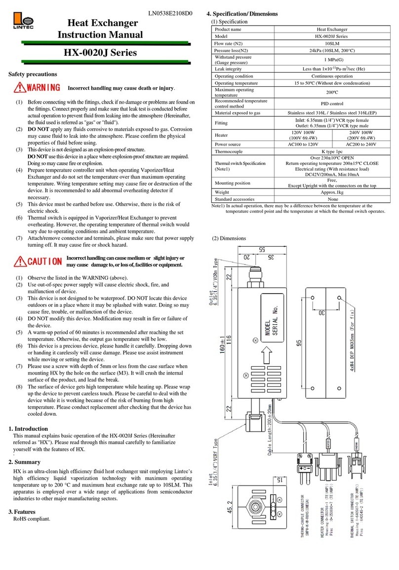 Lintec HX-0020J Series instruction manual