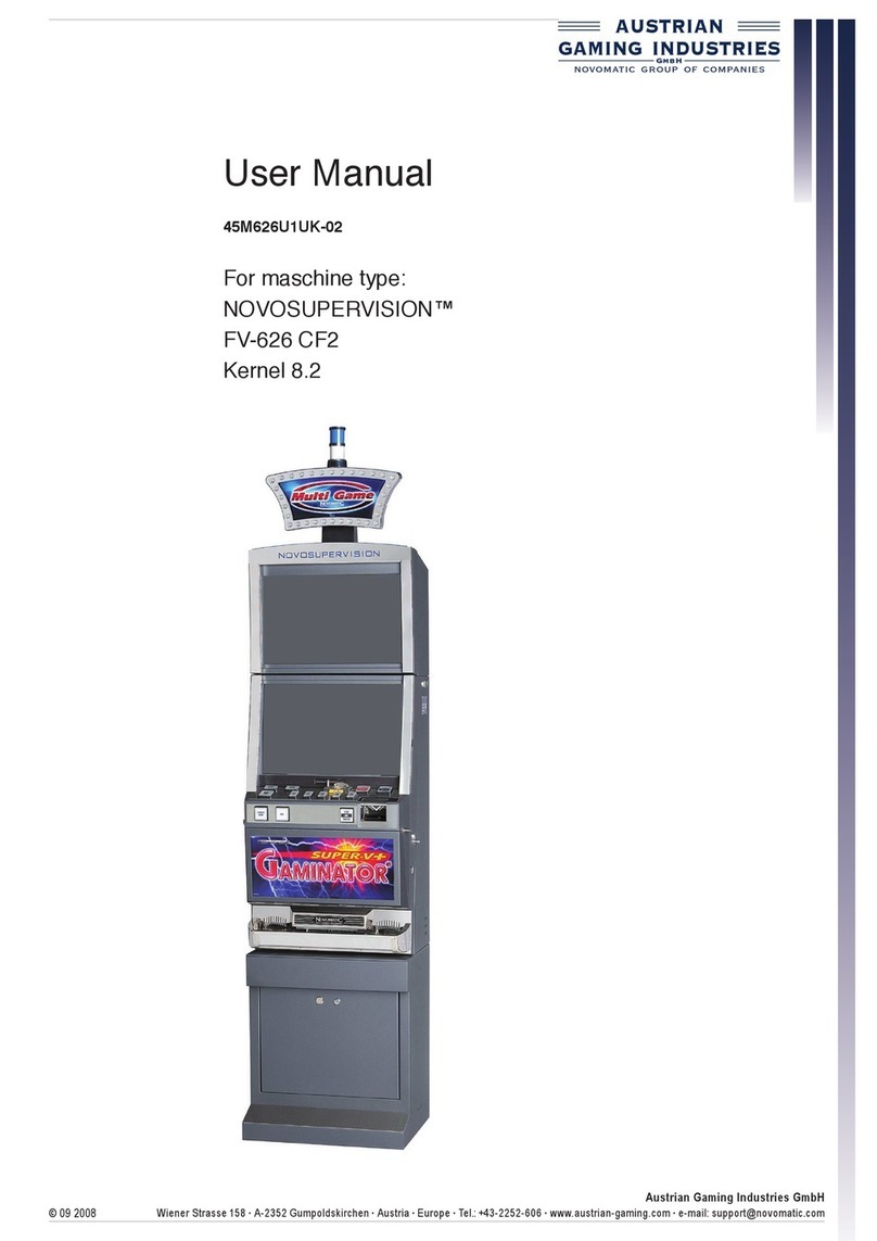 AUSTRIAN GAMING INDUSTRIES NOVOSUPERVISION FV-626 CF2 manual