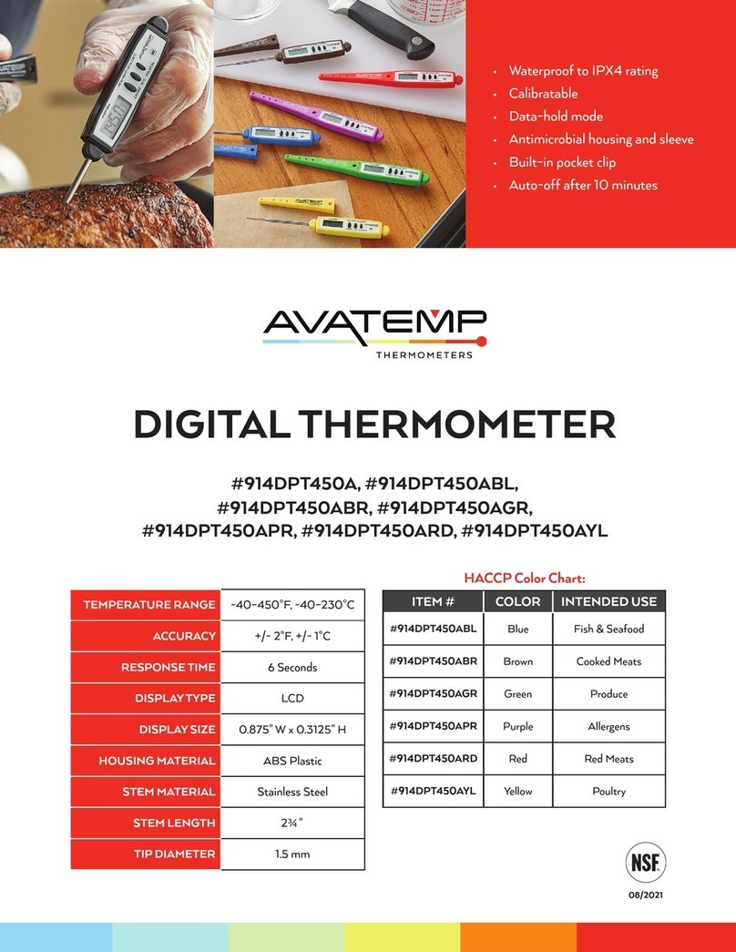 AvaTemp 914DPT450A quick start guide