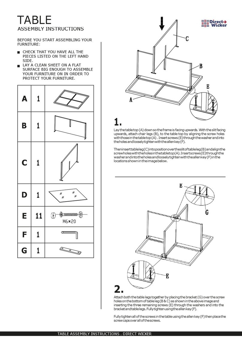 Direct Wicker SICILY Assembly instructions