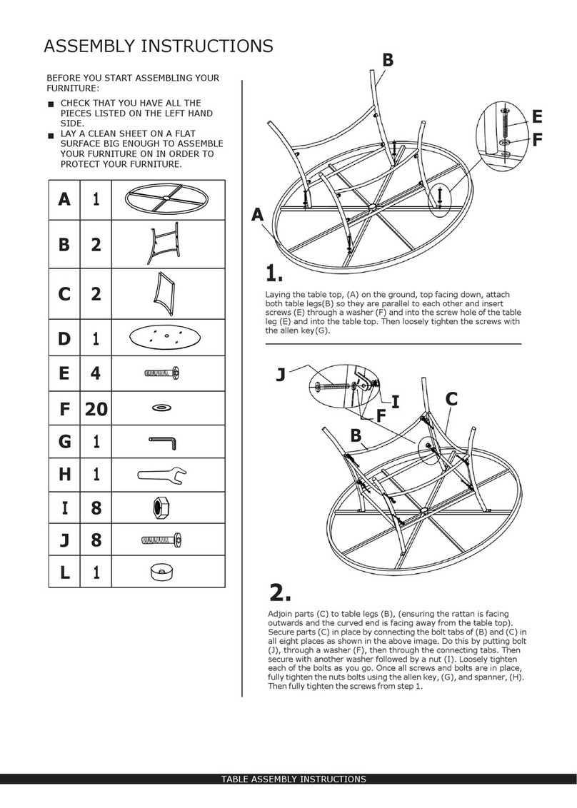 Direct Wicker TURIN ROUND Assembly instructions Direct Wicker TURIN ROUND Assembly instructions