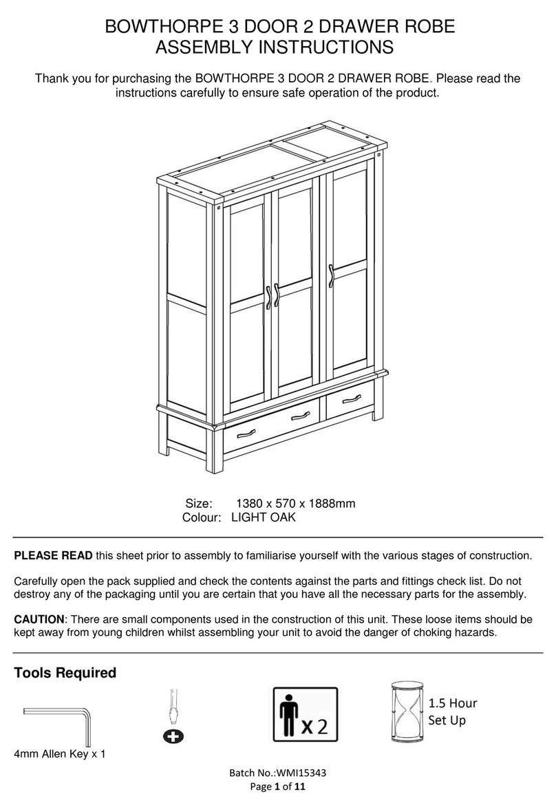 Bowthorpe WMI15343 Assembly instructions