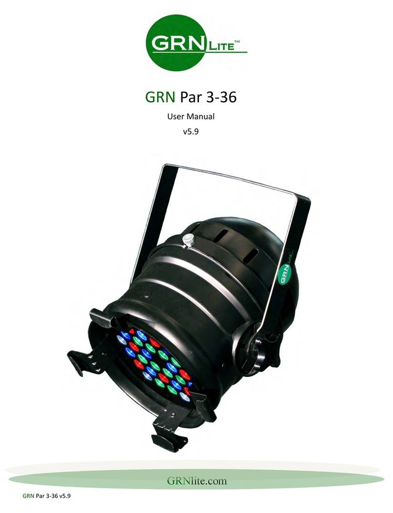 GRNLITE Par 3-36 user manual