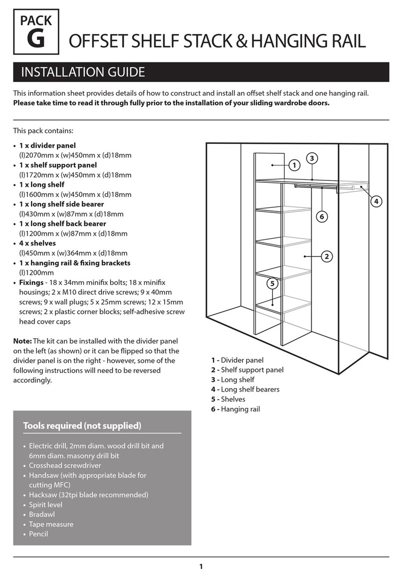 Wardrobe Doors Direct OFFSET SHELF STACK & HANGING RAIL User manual