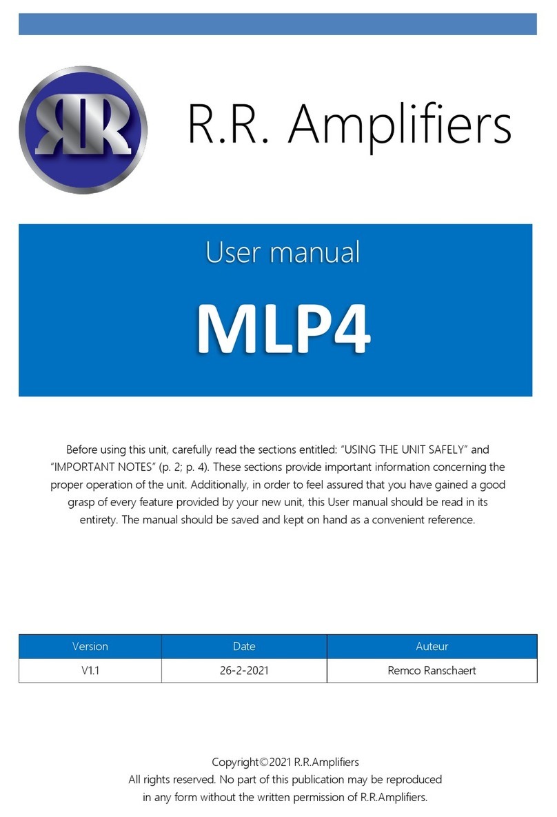 R.R. Amplifiers MLP4 user manual