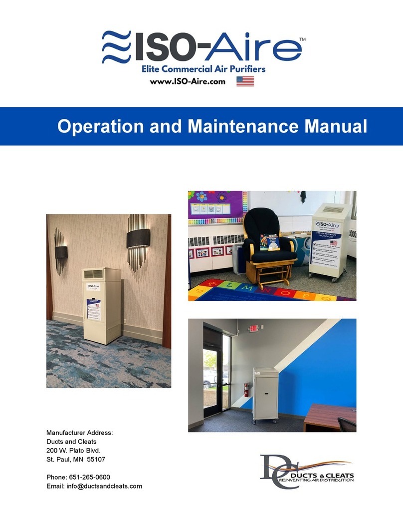 Ducts and Cleats ISO-Aire RSF250 Operation and maintenance manual