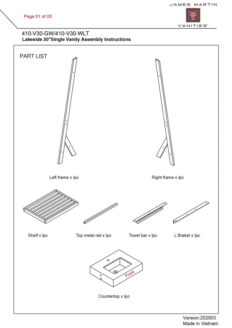 JAMES MARTIN VANITIES 410-V30-GW Assembly instructions