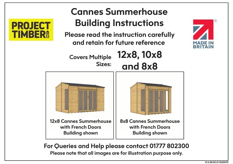 Project Timber Cannes Summerhouse Building instructions Project Timber Cannes Summerhouse Building instructions