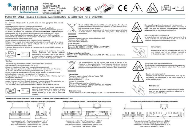 arianna PETRARCA TUNNEL Mounting instructions