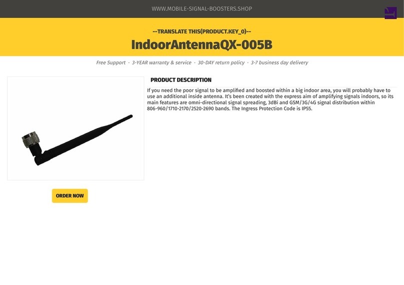 MOBILE SIGNAL BOOSTERS QX-005B User manual