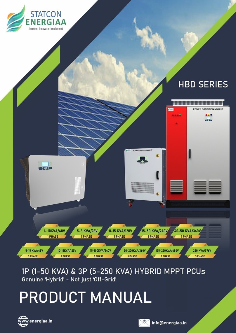STATCON ENERGIAA HBD Series User manual