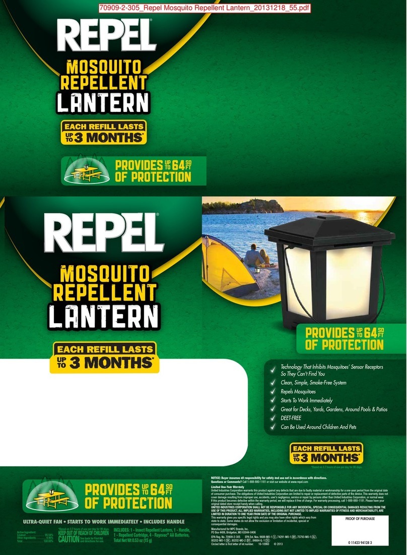 Repel Mosquito Repellent Lantern quick start guide