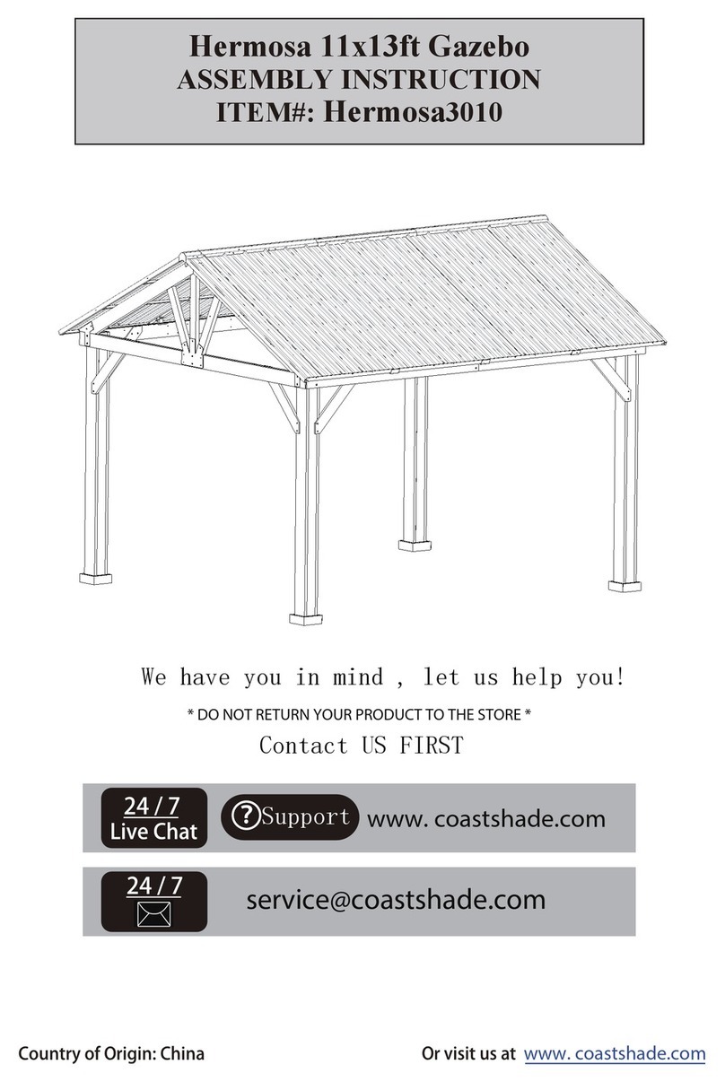 coastshade Hermosa3010 Assembly instructions