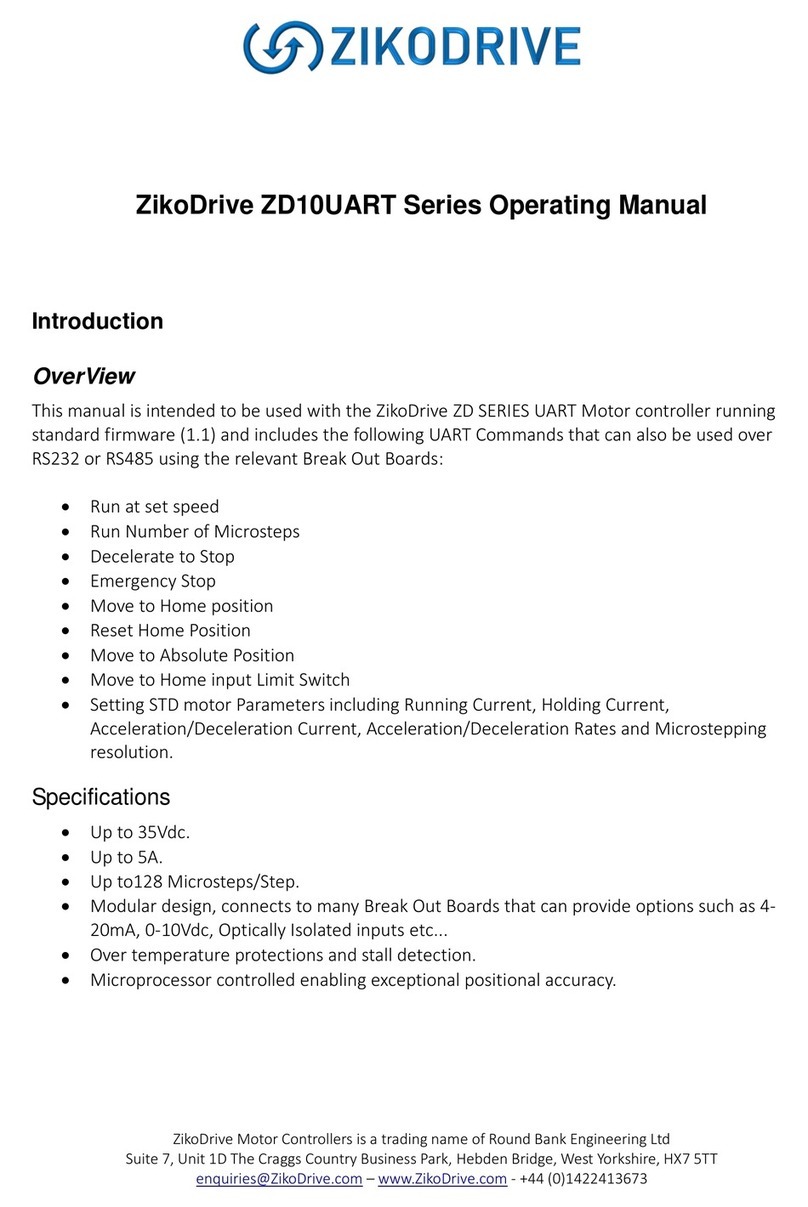 Zikodrive ZD10UART Series operating manual