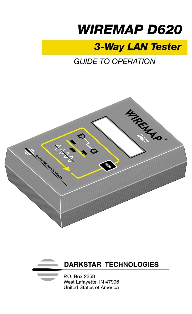 DARKSTAR TECHNOLOGIES WIREMAP D620 Guide to Operation