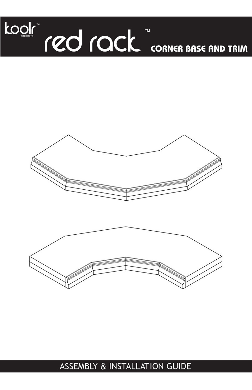 Koolr red rack CORNER BASE AND TRIM User manual