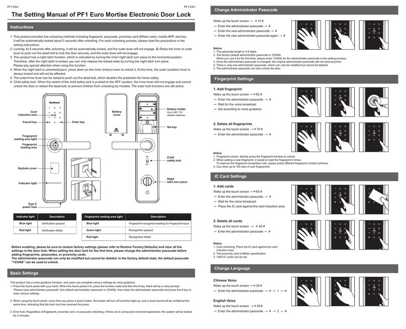 Ezset PF1 Setting manual