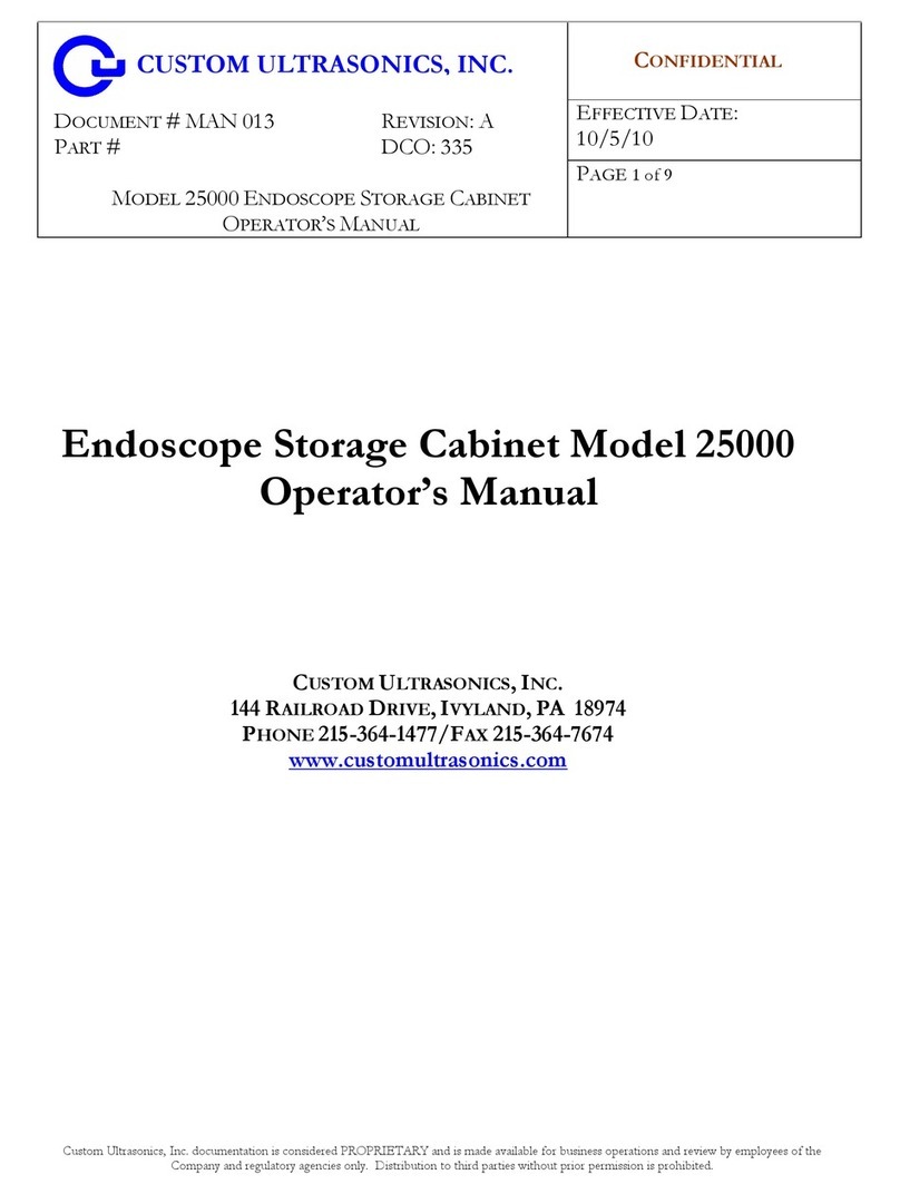 CUSTOM ULTRASONICS 25000 Operator's manual