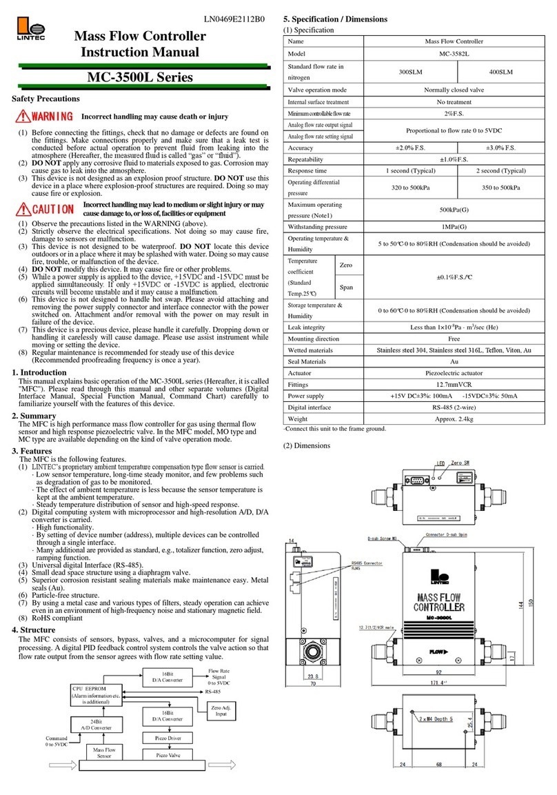 Lintec MC-3500L Series instruction manual