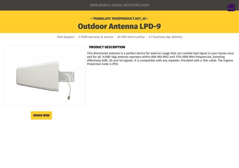 MOBILE SIGNAL BOOSTERS LPD-9 installation guide