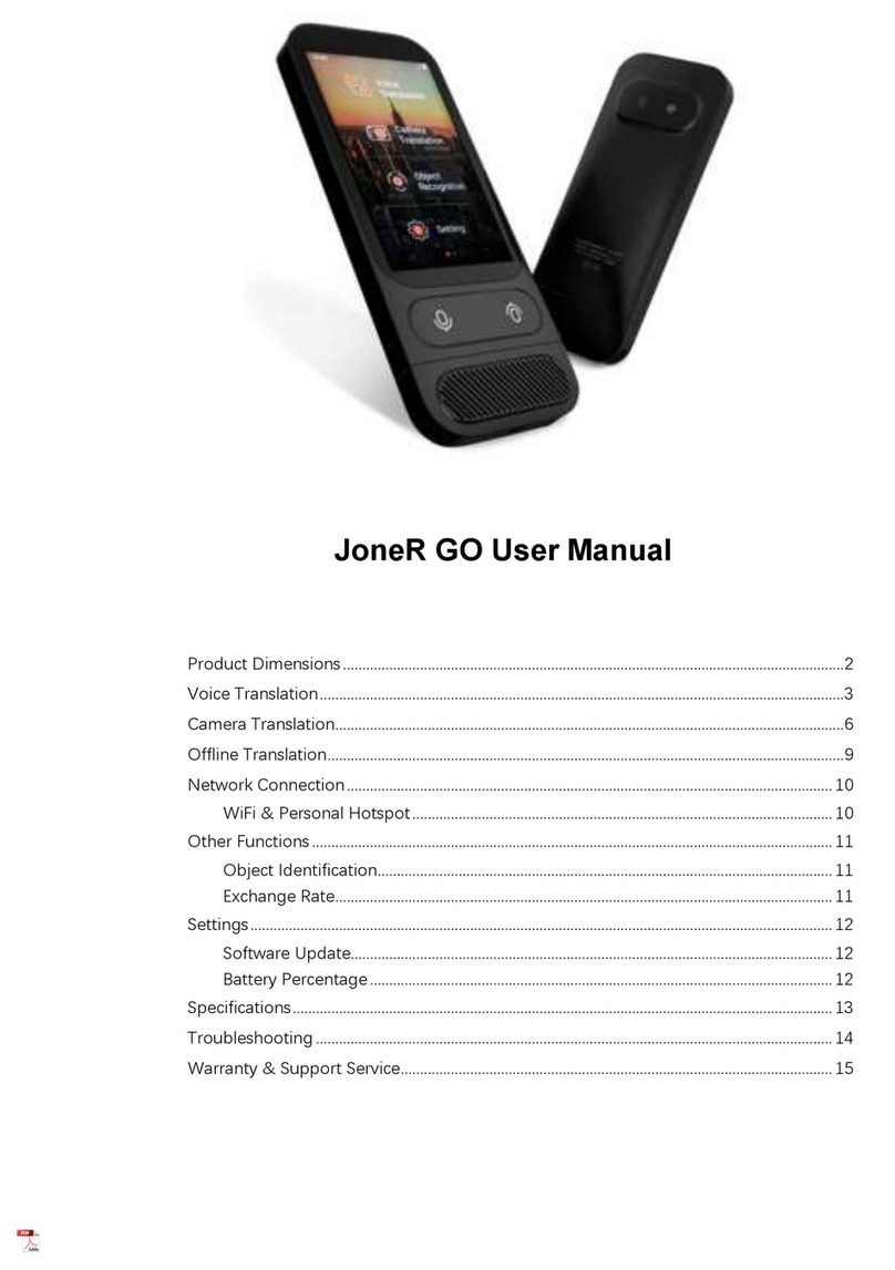JoneR GO User manual