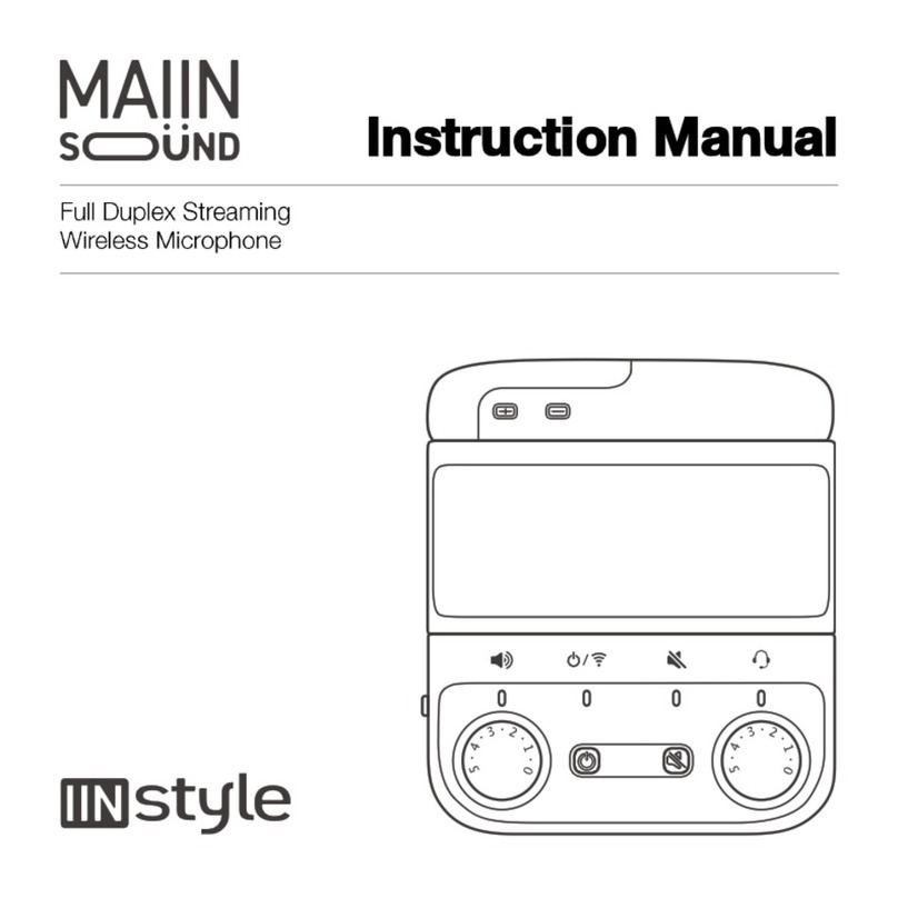 MAIIN SOUND IIN style instruction manual
