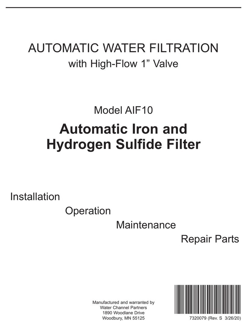 Water Channel Partners AIF10 Use and care manual