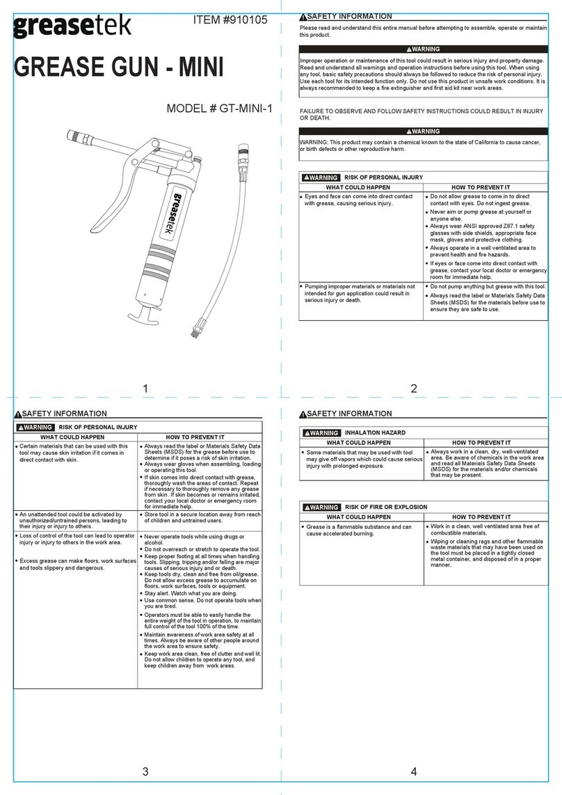greasetek GT-MINI-1 quick start guide