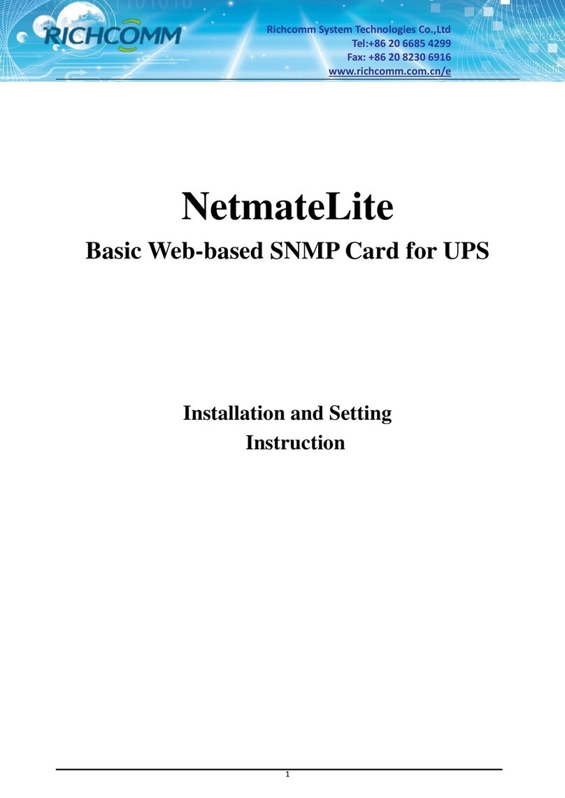 Richcomm NetmateLite Installation and setting instructions Richcomm NetmateLite Installation and setting instructions