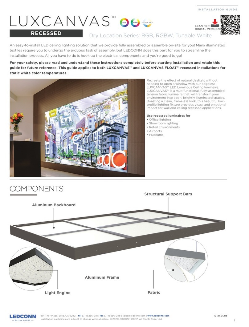 LEDCONN LUXCANVAS installation guide