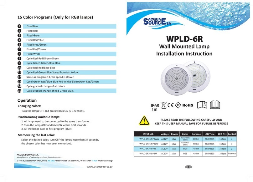 ACQUA SOURCE WPLD-6R installation instructions