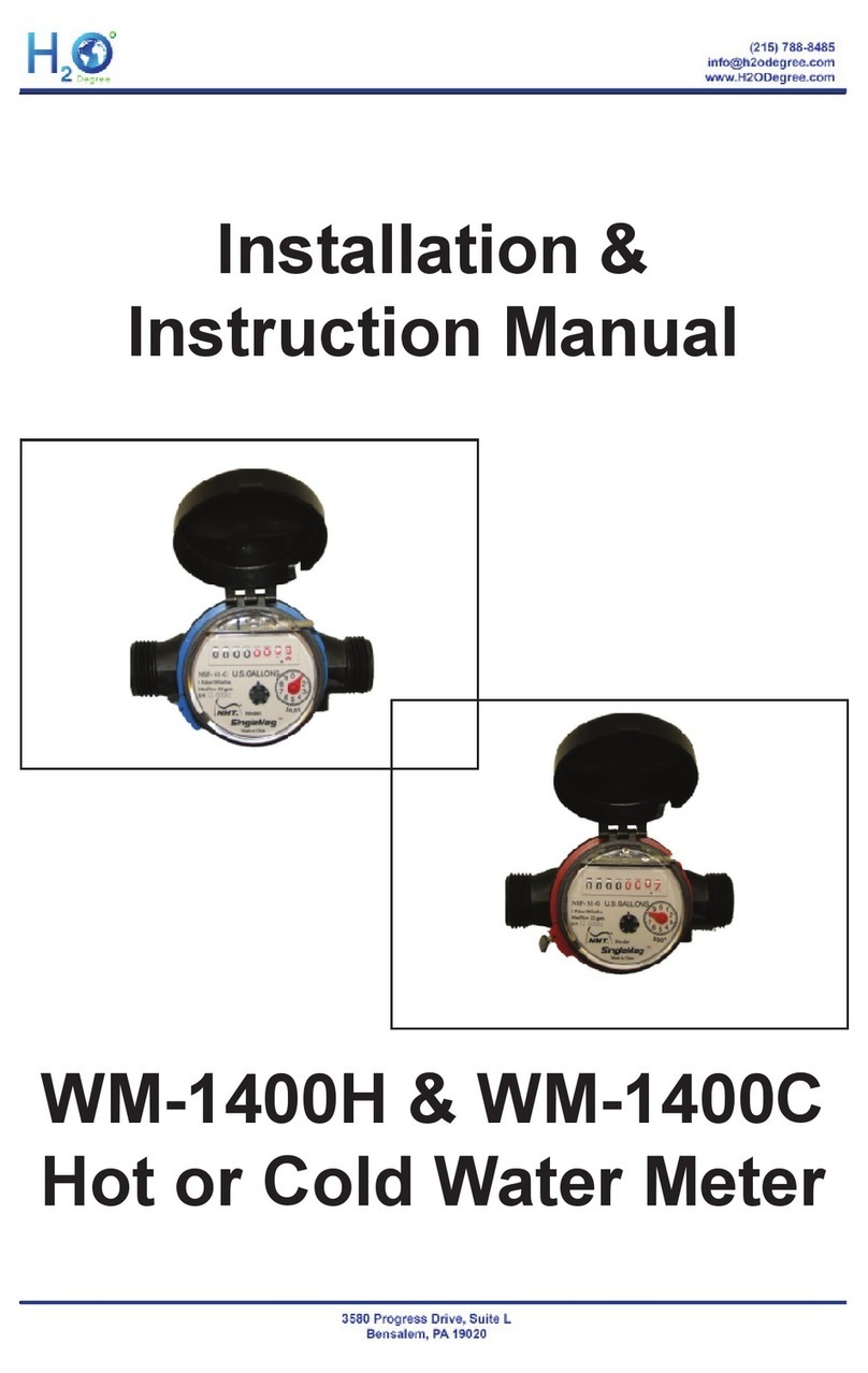 H2O Degree WM-1400H Installation instructions manual
