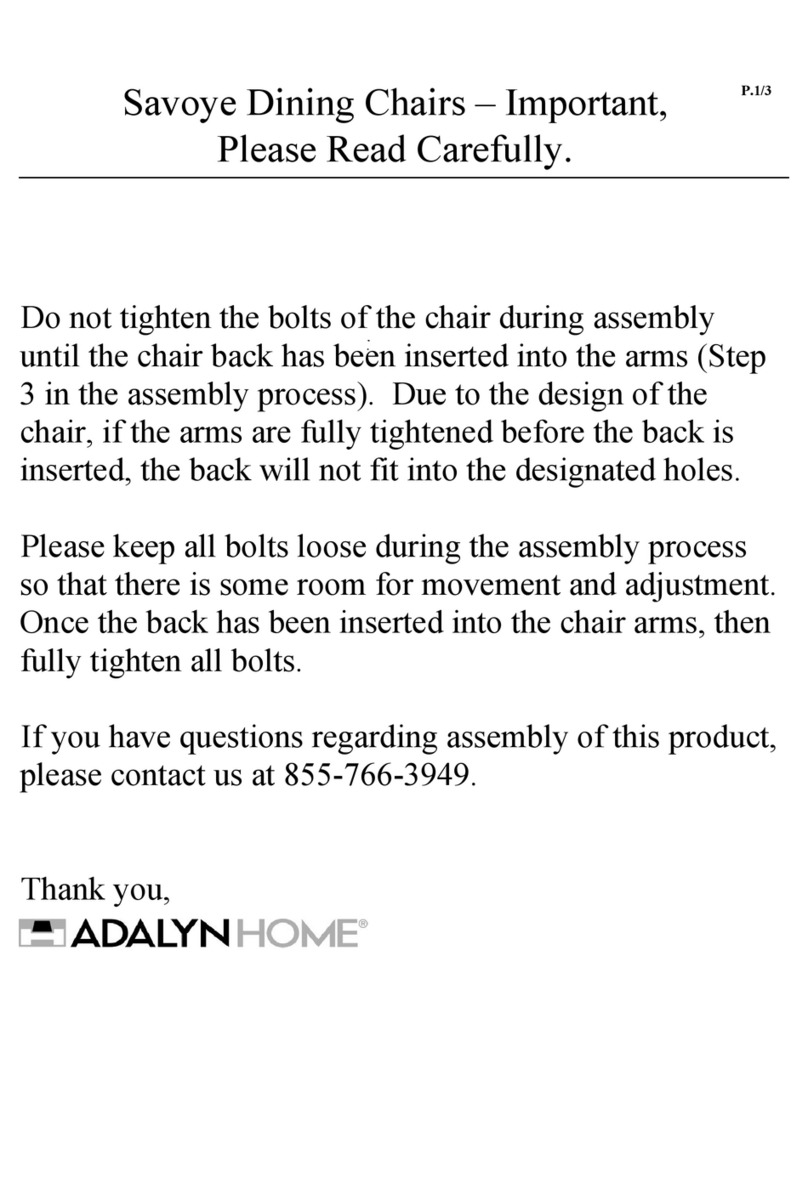 ADALYN HOME AL350SR Assembly instructions
