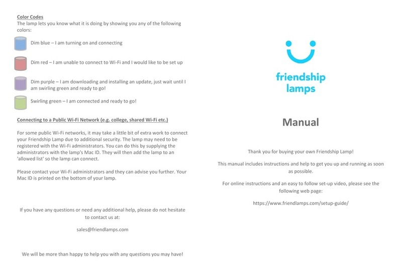 Friendship Lamps 208077 manual