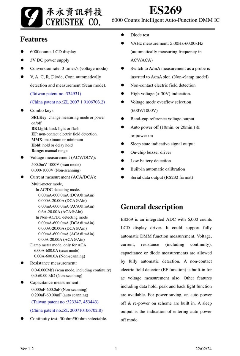 CYRUSTEK ES269 User manual