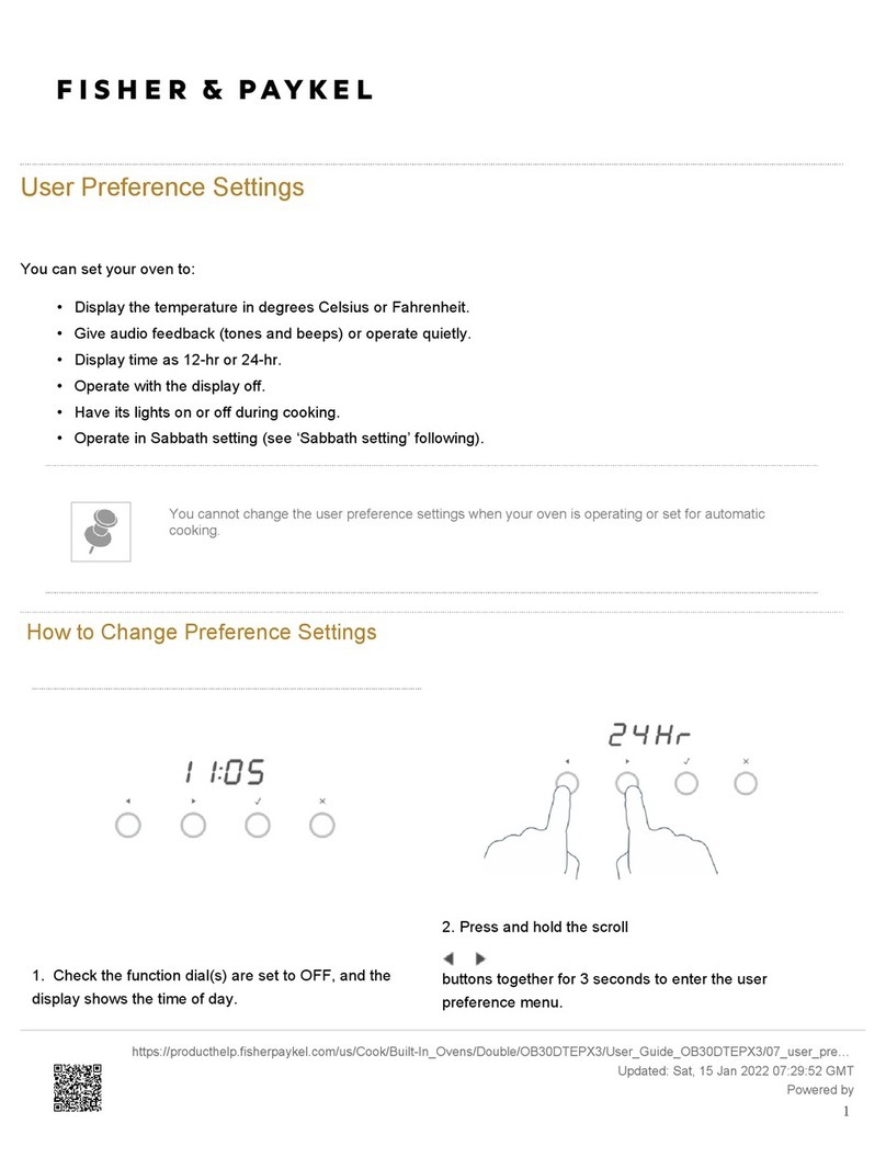 Fisher & Paykel OB30DTEPX3/07 instructions