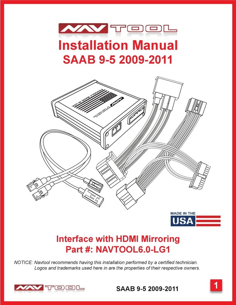 NAV TOOL SAAB 9-5 2009-2011 installation manual