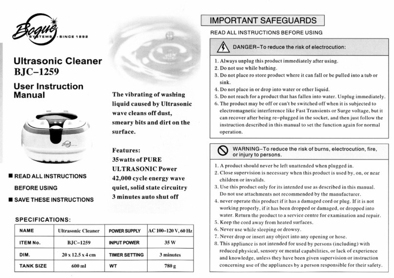 Bogue Systems BJC-1259 User instruction manual