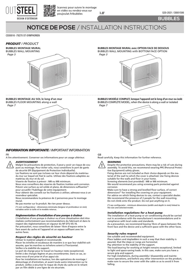 OUTSTEEL BUBBLES installation instructions OUTSTEEL BUBBLES installation instructions
