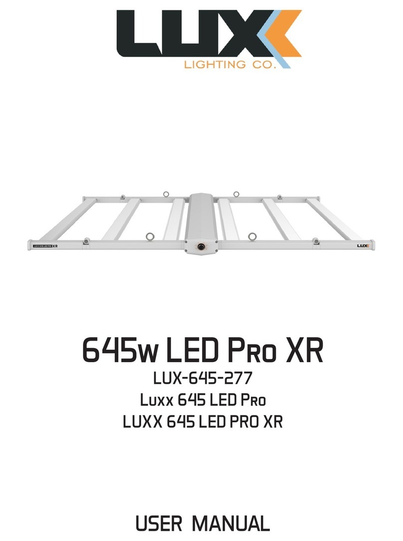 LUXX LIGHTING 645w LED PRO user manual