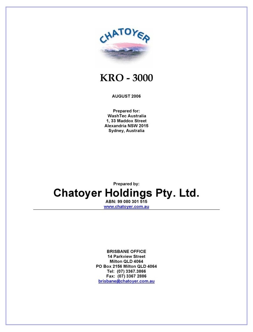 Chatoyer KRO - 3000 manual