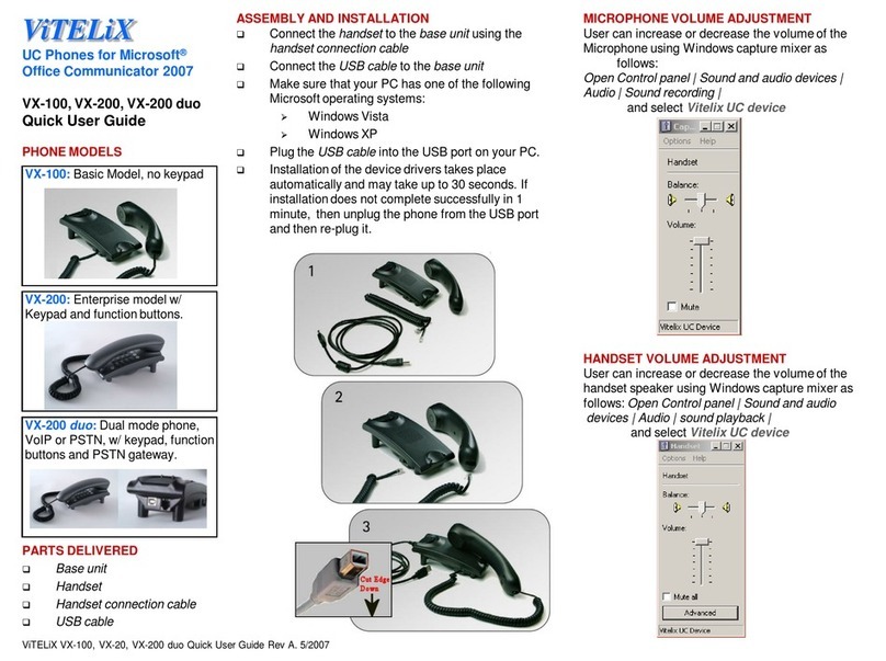 ViTELiX VX-100 Instruction manual