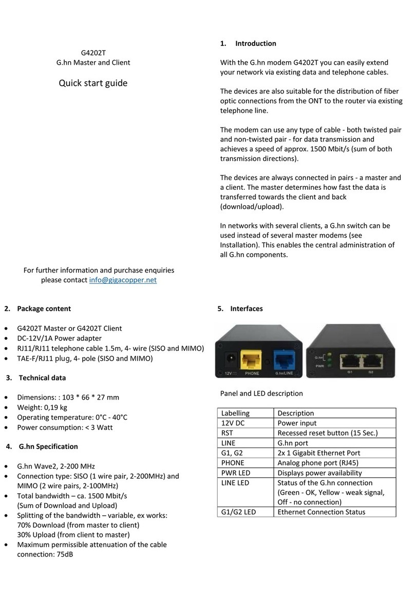 GIGA Copper G4202T quick start guide