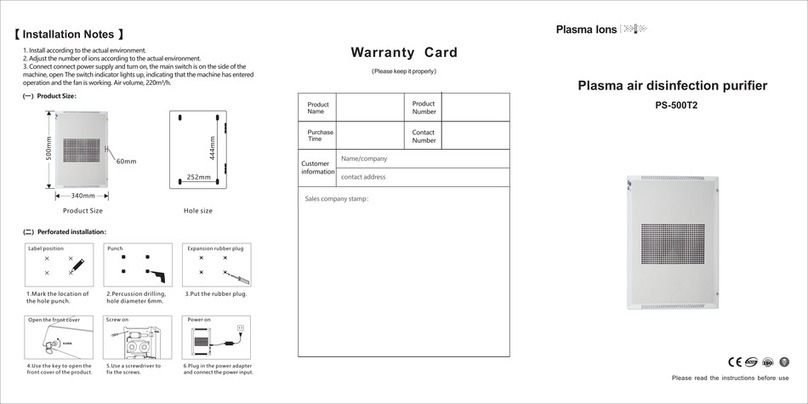 Plasma Ions PS-500T2 User manual