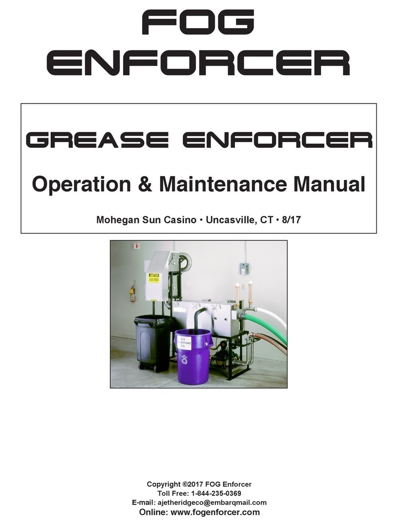 FOG Enforcer GREASE ENFORCER Operation & maintenance manual